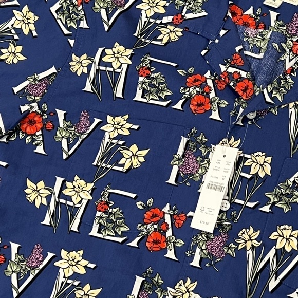 NWT J. Crew Men’s Medium HEATWAVE Shirt Sleeve Button Front Vacation Shirt - Picture 7 of 8